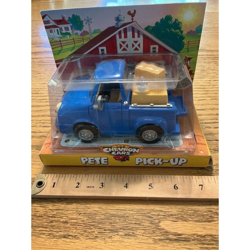 Chevron Cars Pete Pick-Up Blue Truck Toy 1997 Vintage Collectible New in Box